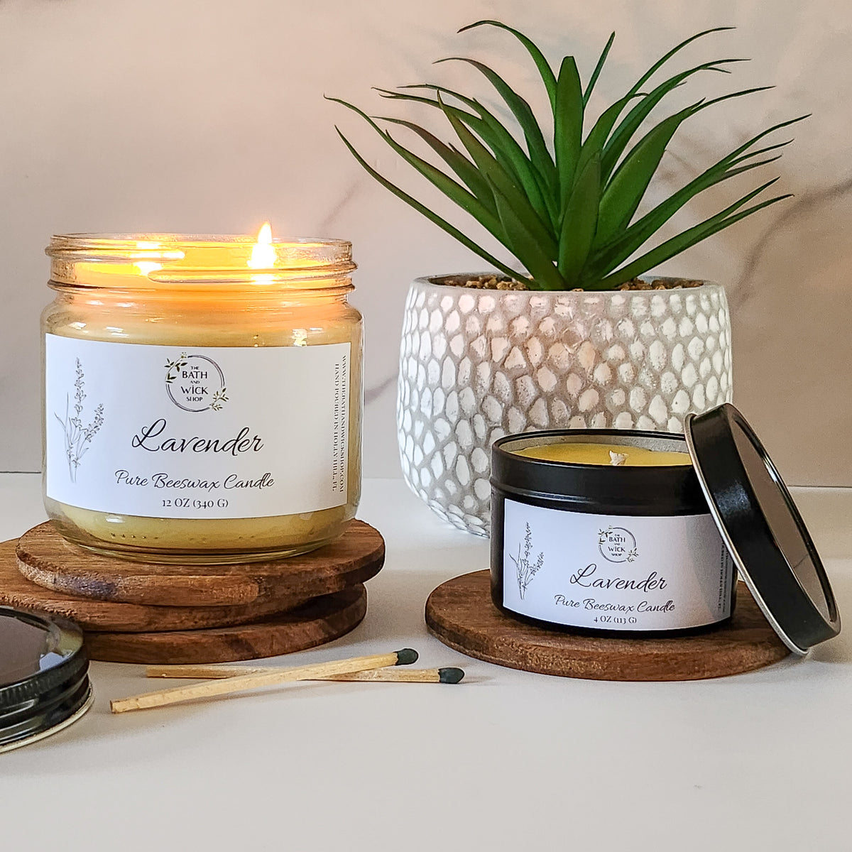 Lavender Pure Beeswax Candle – The Bath and Wick Shop