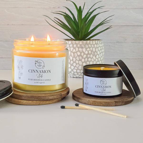 Cinnamon Stick Pure Beeswax Candle