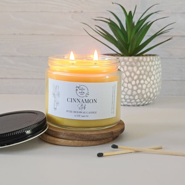 Cinnamon Stick Pure Beeswax Candle