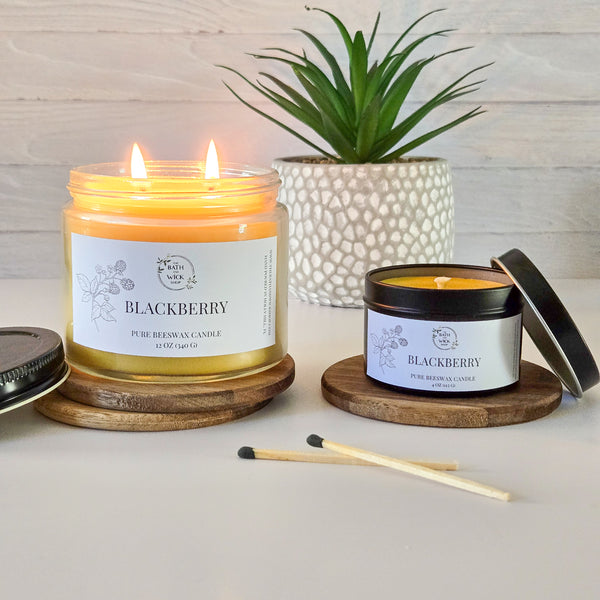 Blackberry Pure Beeswax Candle