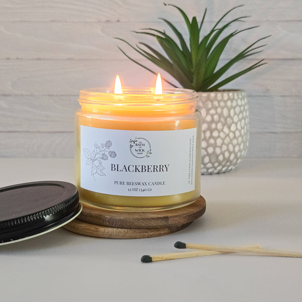 Blackberry Pure Beeswax Candle