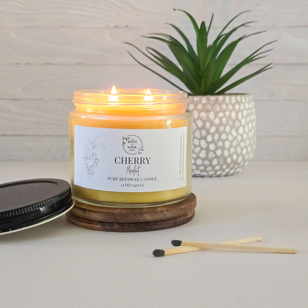 Cherry Merlot Pure Beeswax Candle