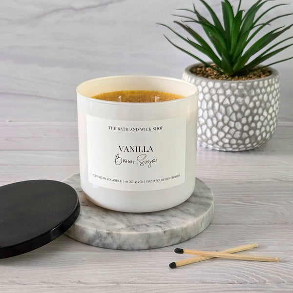 3 Wick Beeswax Candles