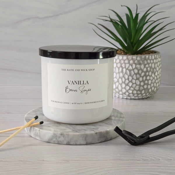 3 Wick Beeswax Candles