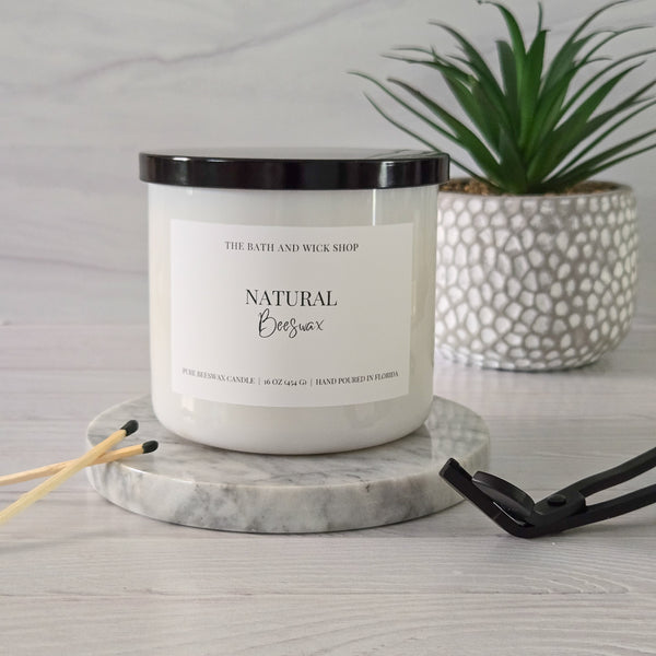 3 Wick Beeswax Candles