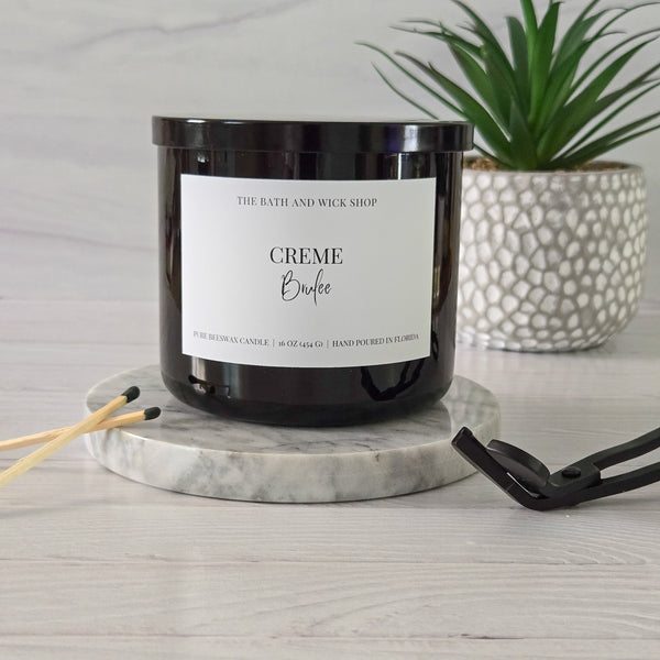 3 Wick Beeswax Candles