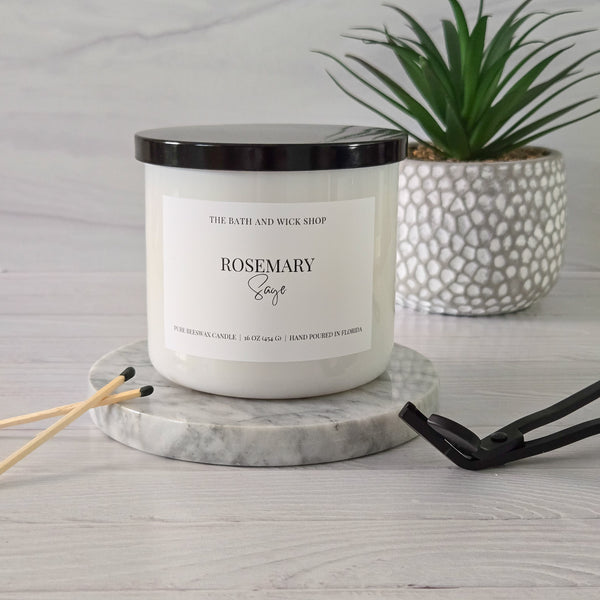 3 Wick Beeswax Candles