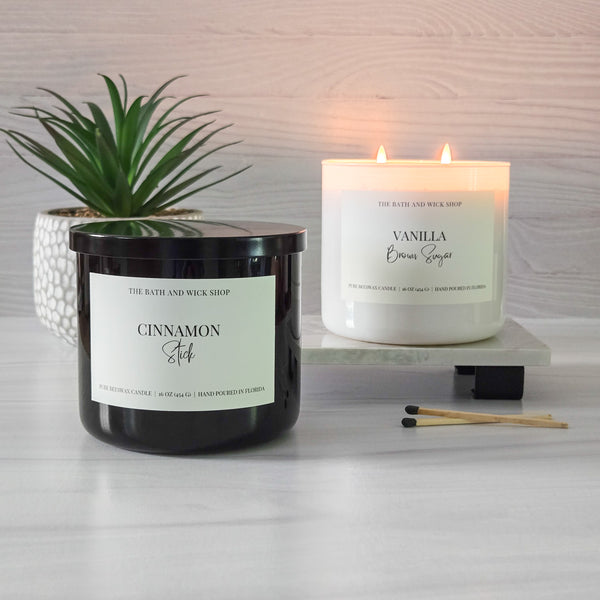 3 Wick Beeswax Candles