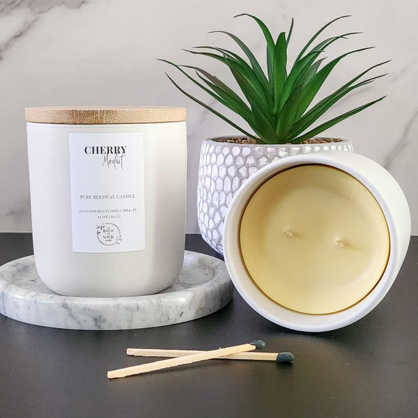 Ceramic Jar Pure Beeswax Candle