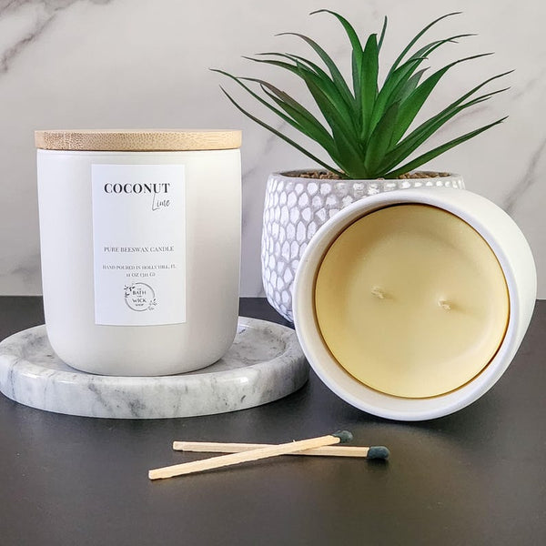 Ceramic Jar Pure Beeswax Candle