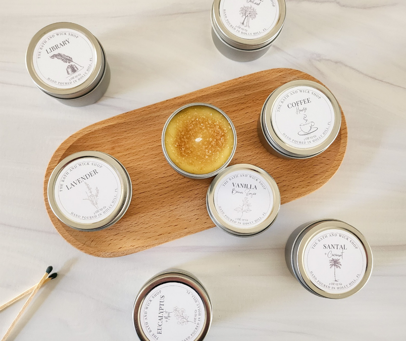 Sample Size Beeswax Candle Tins