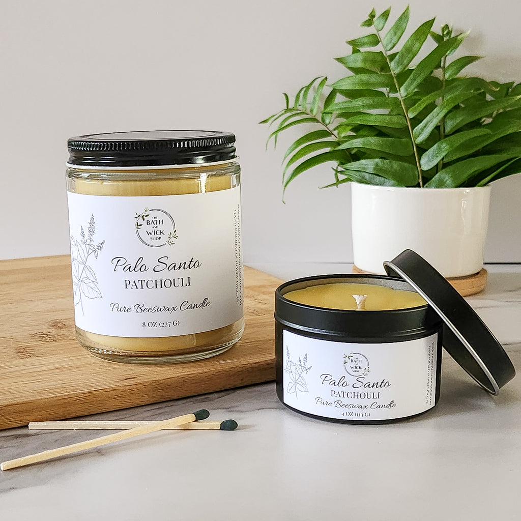 Palo Santo Patchouli Pure Beeswax Candle – The Bath and Wick Shop