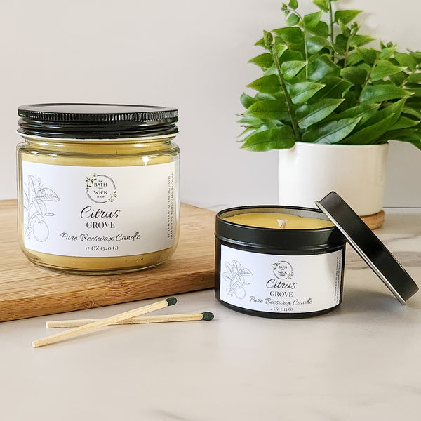 Citrus Grove Pure Beeswax Candle