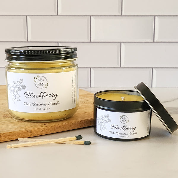 Blackberry Pure Beeswax Candle
