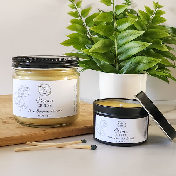 Creme Brulee Pure Beeswax Candle