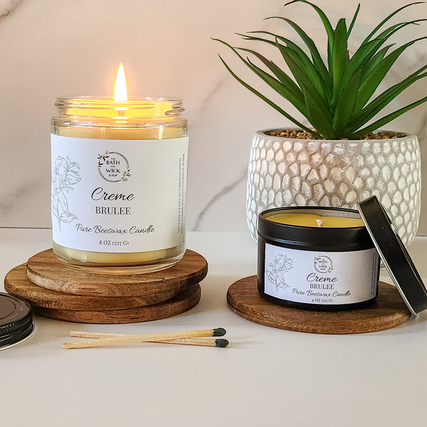 Creme Brulee Pure Beeswax Candle