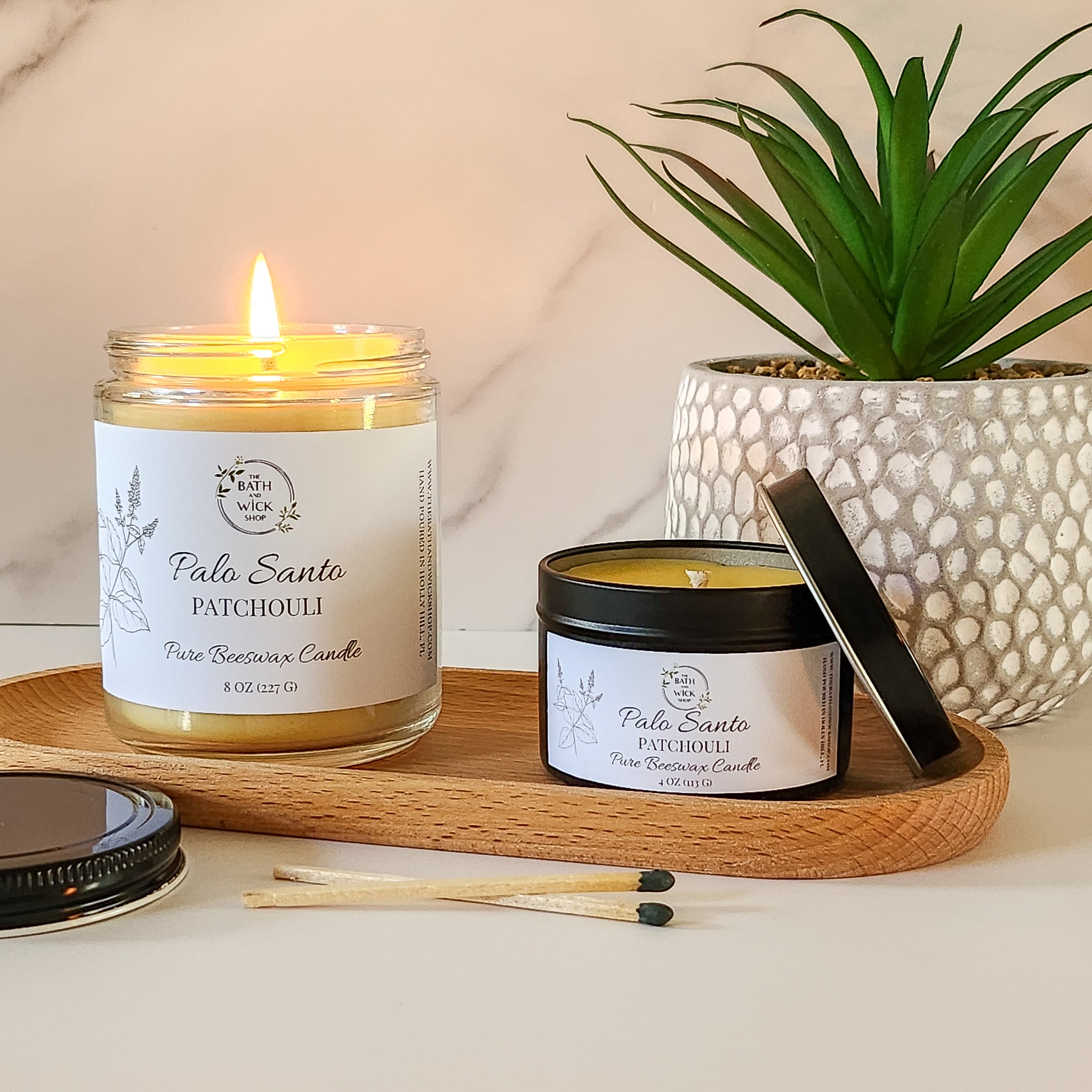 Palo Santo Patchouli Pure Beeswax Candle – The Bath and Wick Shop