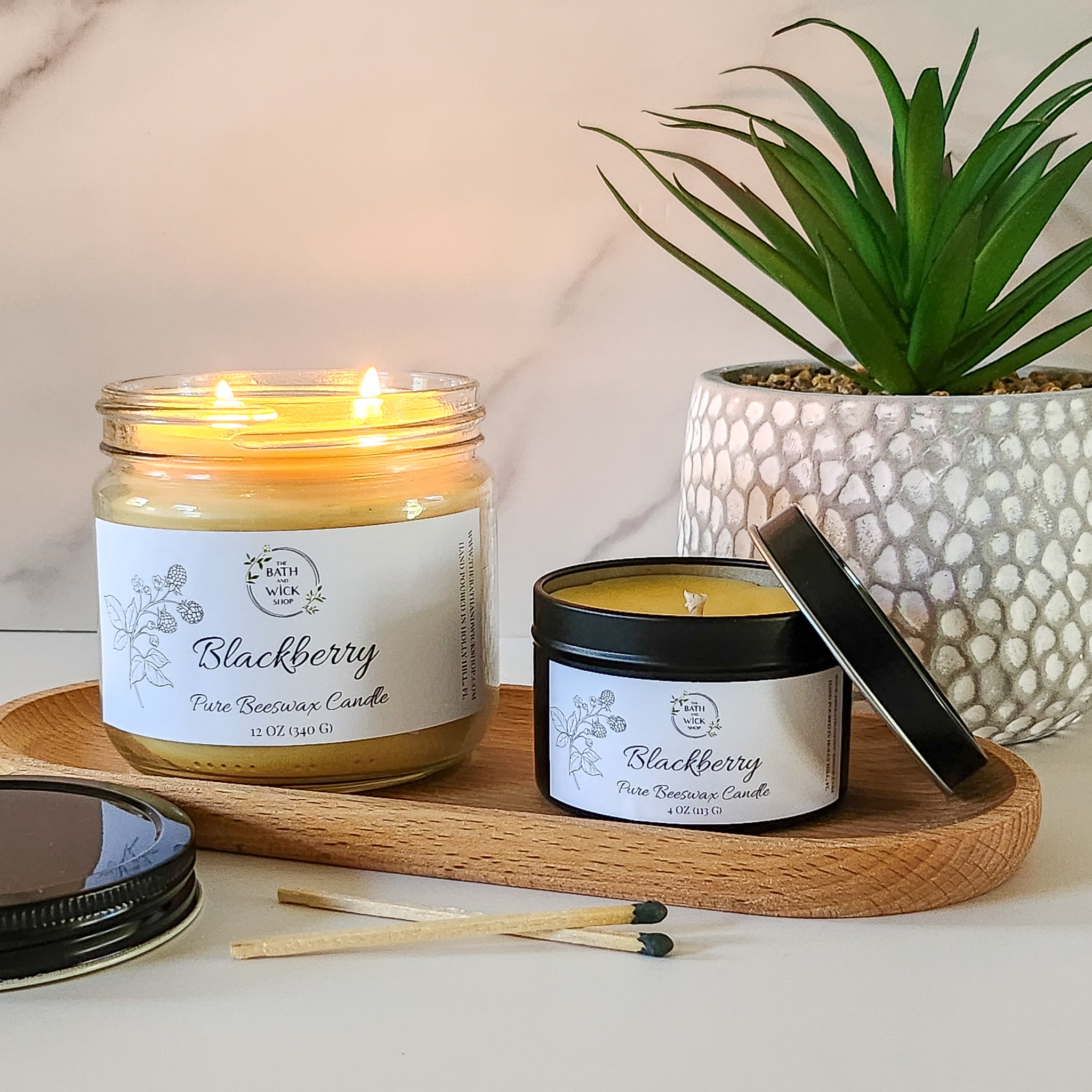 Blackberry Pure Beeswax Candle