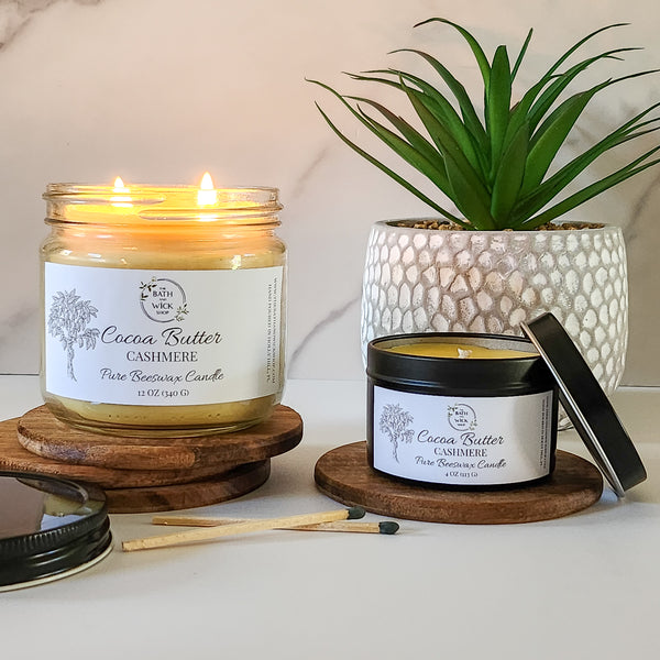 Cocoa Butter Cashmere Pure Beeswax Candle