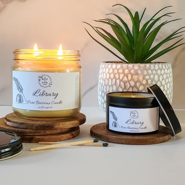 Library Pure Beeswax Candle