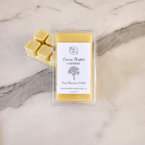 Cocoa Butter Cashmere Pure Beeswax Melts | Large 8 Cube
