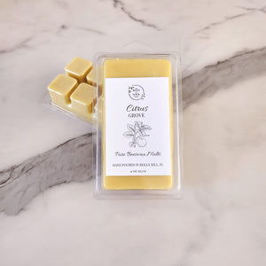 Citrus Grove Pure Beeswax Melts | Large 8 Cube