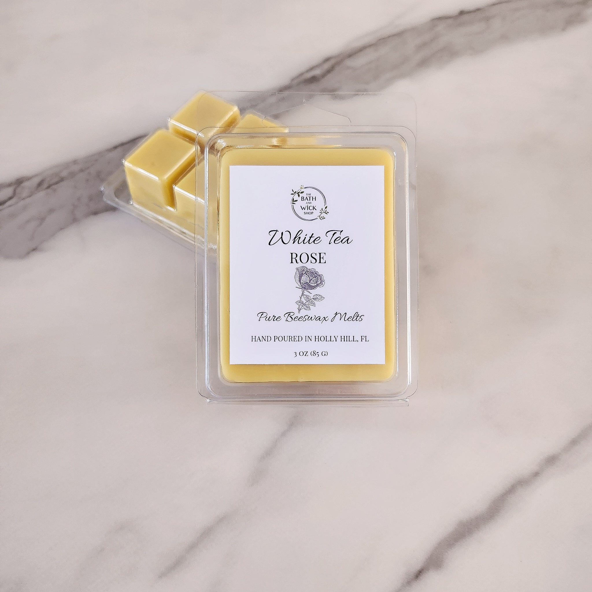 White Tea Rose Pure Beeswax Melts