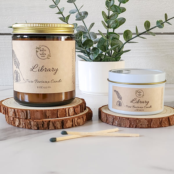 Library Pure Beeswax Candle