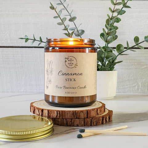 Cinnamon Stick Pure Beeswax Candle