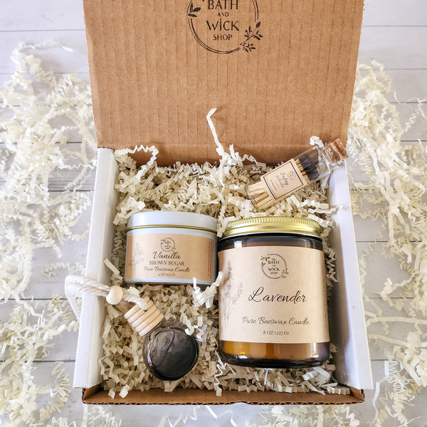 Amber Jar Beeswax Candles Gift Box