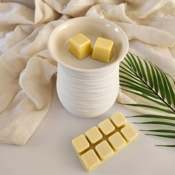 White Tea Rose Pure Beeswax Melts | Large 8 Cube