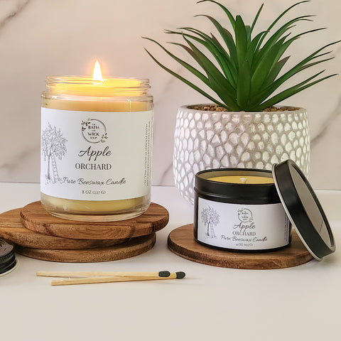 Apple Orchard Pure Beeswax Candle