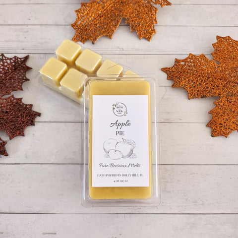 Apple Pie Pure Beeswax Melts | Large 8 Cube