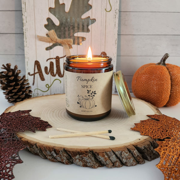 Pumpkin Spice Pure Beeswax Candle