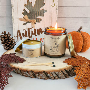 Pumpkin Spice Pure Beeswax Candle