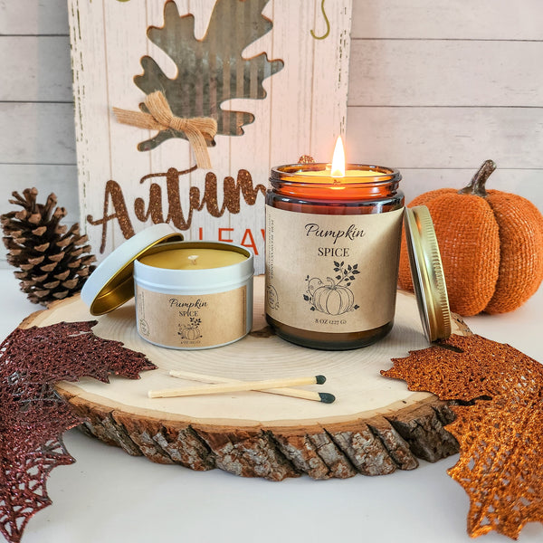 Pumpkin Spice Pure Beeswax Candle