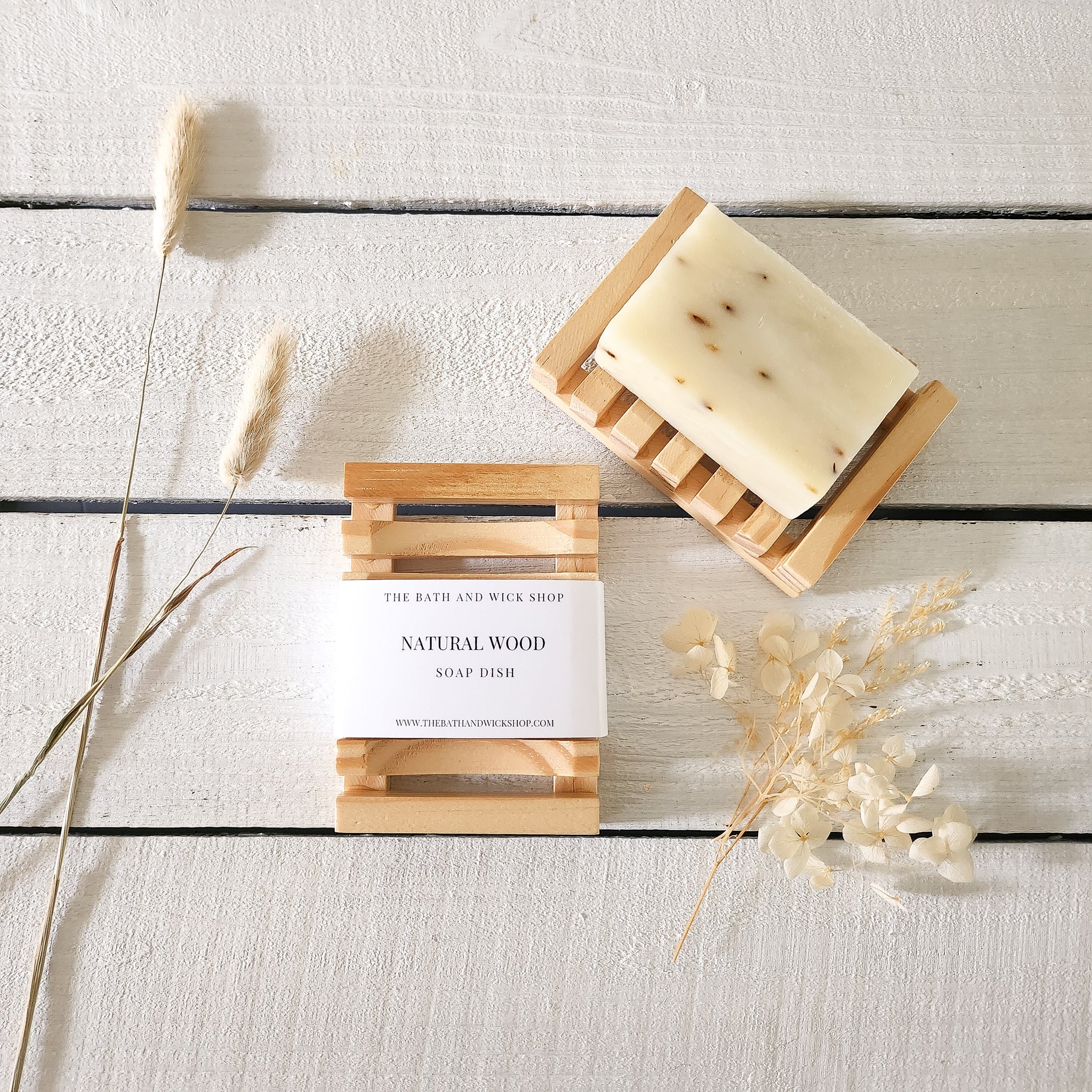 Natural Wood Soap Dish