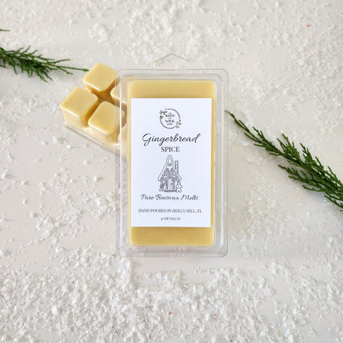 Gingerbread Spice Pure Beeswax Melts | Large 8 Cube