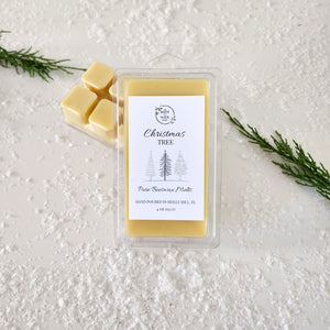 Christmas Tree Pure Beeswax Melts | Large 8 Cube