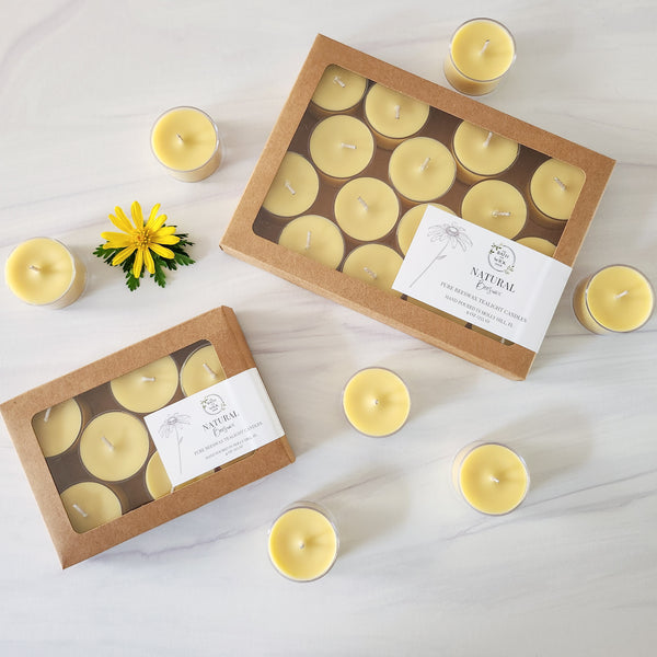 Pure Beeswax Tealight Candles