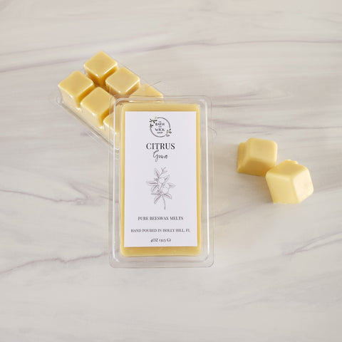 Citrus Grove Pure Beeswax Melts | Large 8 Cube