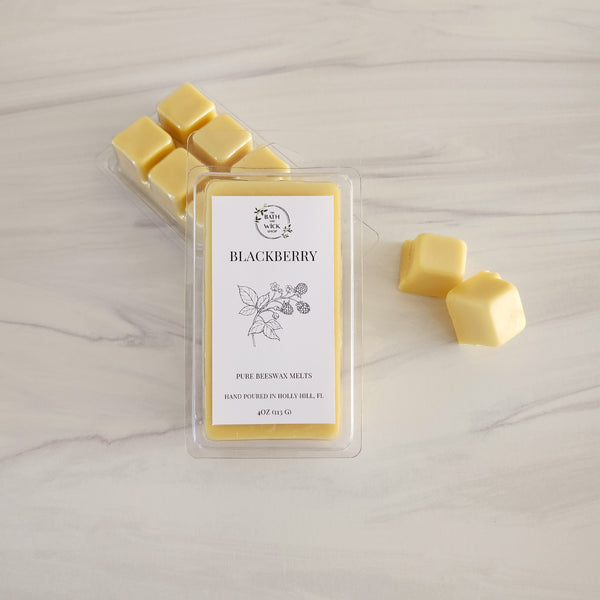 Blackberry Pure Beeswax Melts | Large 8 Cube