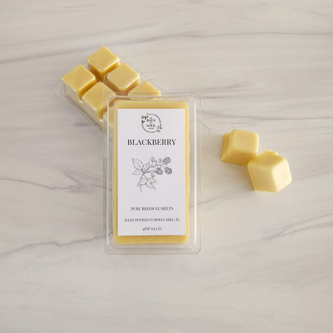 Blackberry Pure Beeswax Melts | Large 8 Cube