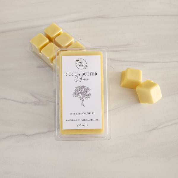 Cocoa Butter Cashmere Pure Beeswax Melts | Large 8 Cube