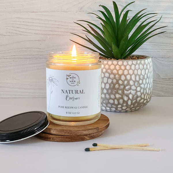 Natural Beeswax (Unscented) Pure Beeswax Candle