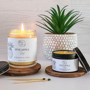 Pineapple Sage Pure Beeswax Candle