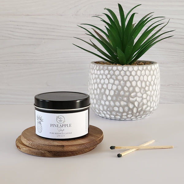 Pineapple Sage Pure Beeswax Candle