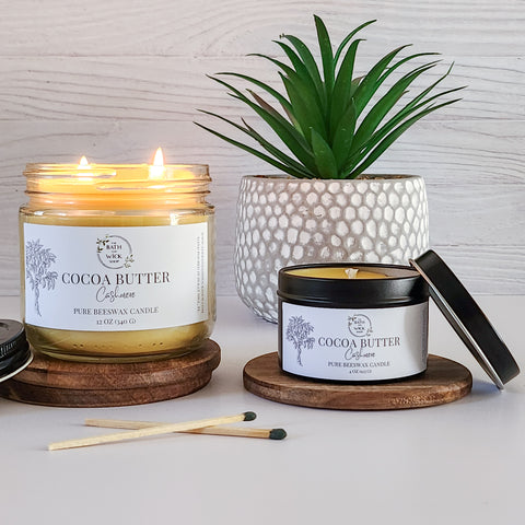 Cocoa Butter Cashmere Pure Beeswax Candle