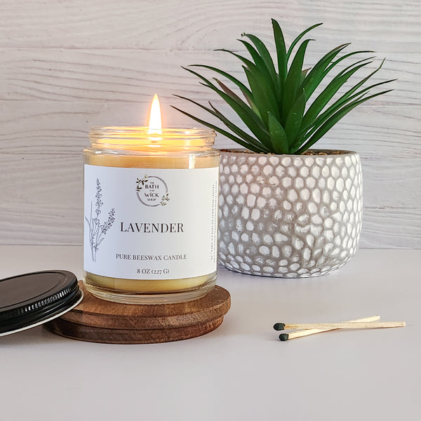 Lavender Pure Beeswax Candle