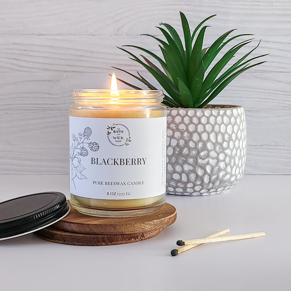 Blackberry Pure Beeswax Candle